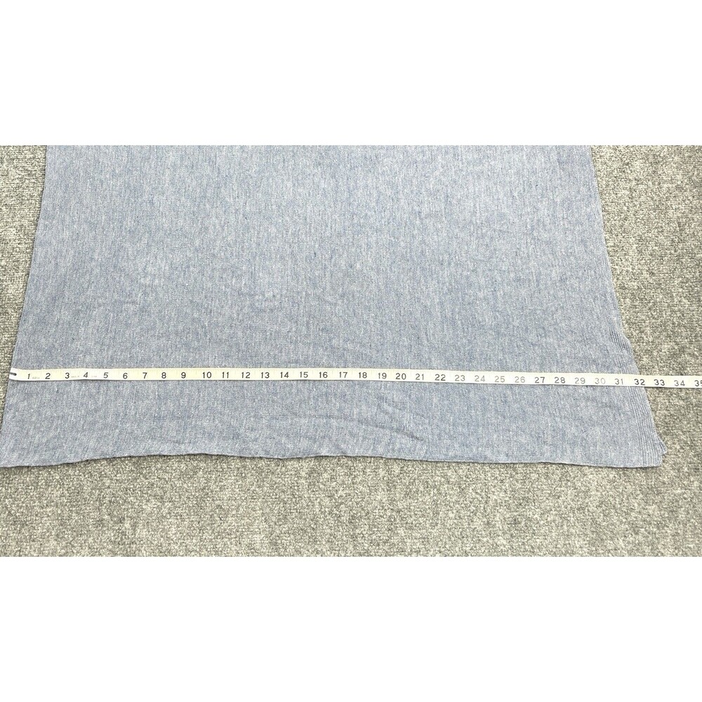 Eileen Fisher Organic Linen Melange Poncho Womerns One Size Asymmetrical Blue - Picture 4 of 8